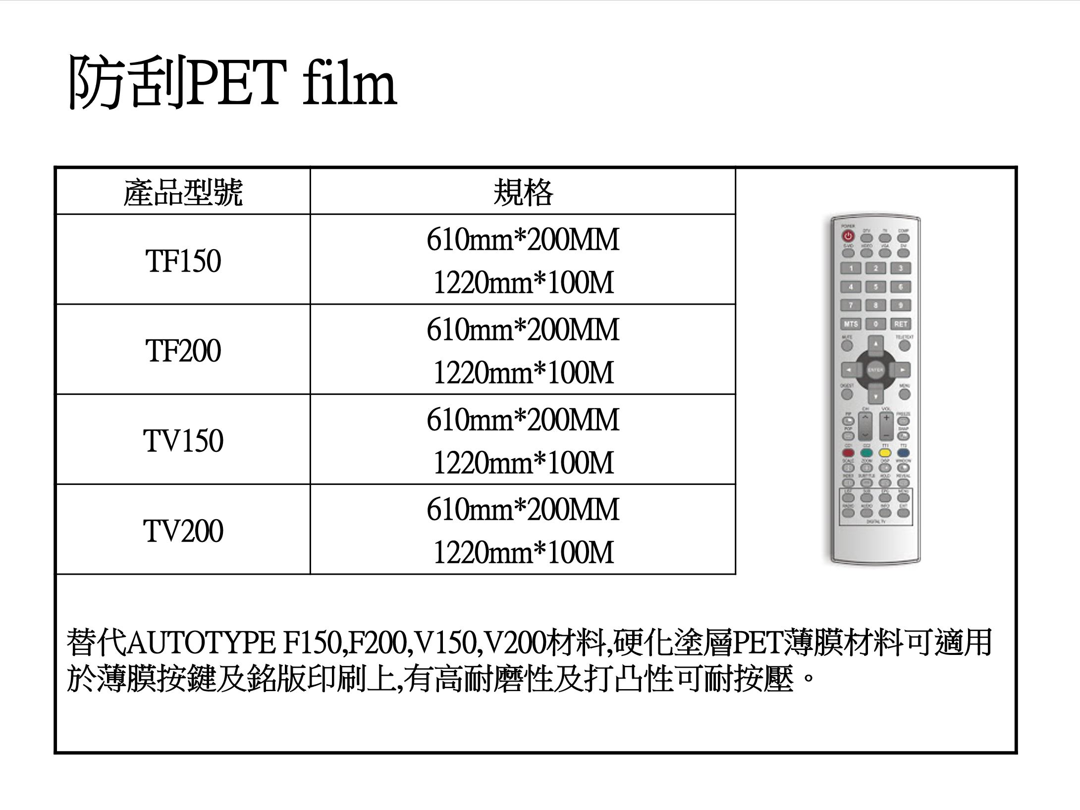 防刮PET(F150